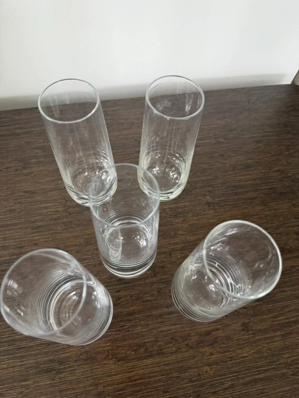 Set of 5 Stemless Champagne Flutes